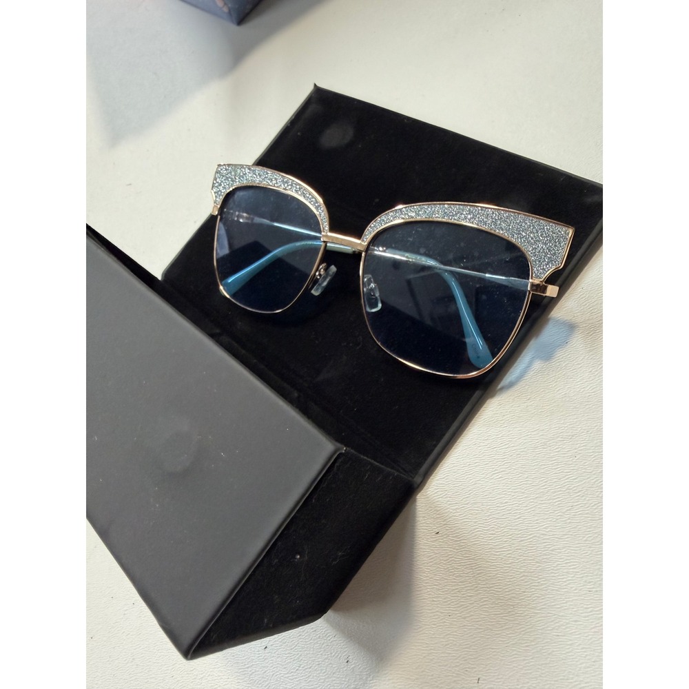 Circus by Sam Edelman Glitter Cat Eye Sunglasses Rose Gold Mint CC425 GLD - Picture 5 of 5